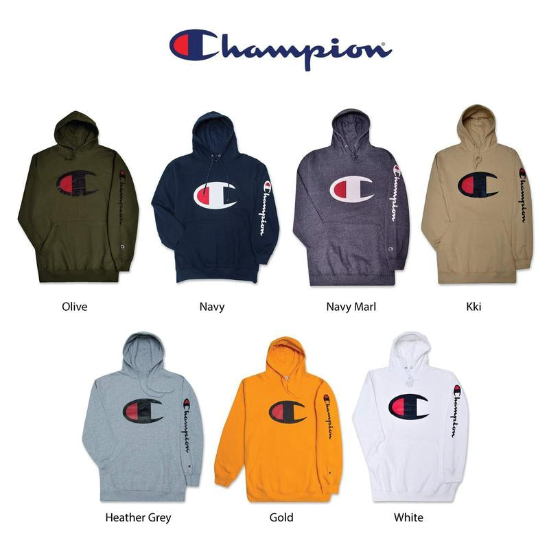Champion Hoodie for Men Big and Tall Mens Oversized Pullover Fleece Sweatshirt