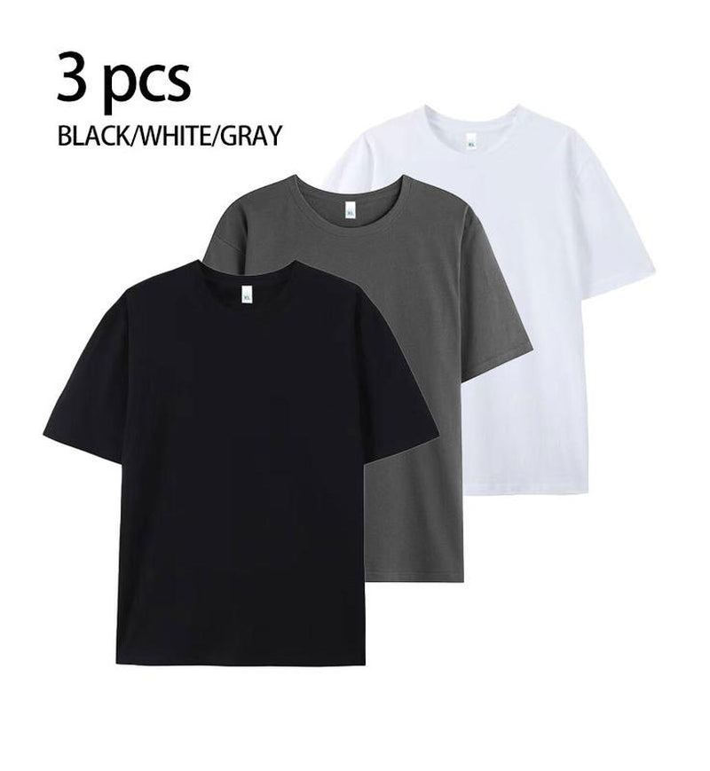 Heavyweight Cotton T-Shirt Plain Shirts Pure Cotton Soft Streetwear Casual