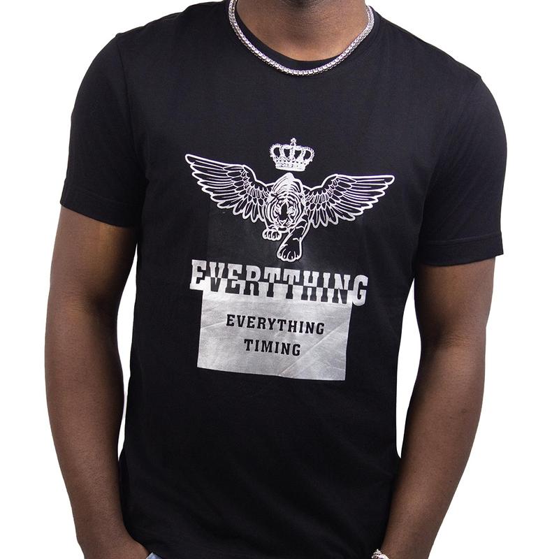 Men'S Flying Tiger Graphic Strenchy T-Shirt, Trendy Summer Clothes - Streetwear Menswear Tropical Shortsleeve Underwear Crewneck Top - Tshirt, Gamis Casual Slogan Tees