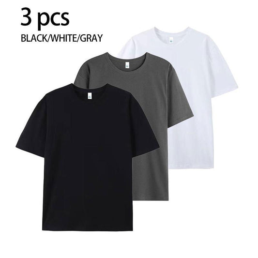 Heavyweight Cotton T-Shirt Plain Shirts Pure Cotton Soft Streetwear Casual